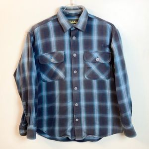 Cabela’s Heavyweight Plaid Button Front Shirt Shacket - Blue - M